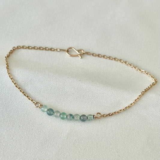 GAIA bracelet with string of pearls | gold or silver